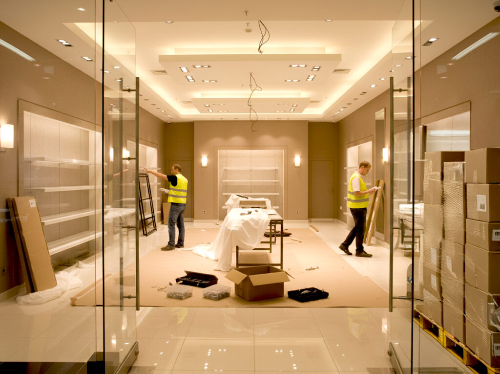 Pop up store, in fase di allestimento